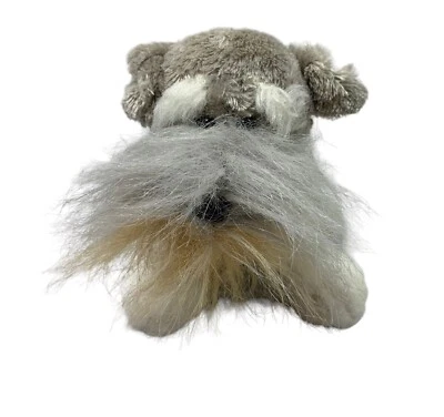 Ganz Webkinz Schnauzer Plush Puppy Dog Gray White Stuffed Animal Toy No Code - Image 1 of 4
