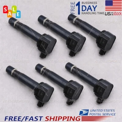 6PCS Ignition Coils For 2018-2020 Honda Odyssey Pilot Acura RLX TLX 3.5L V6 - Image 1 of 4