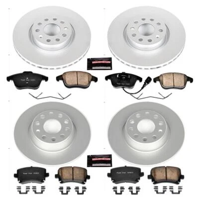 Kit de freio a disco PowerStop - dianteiro e traseiro - Compatível com Volkswagen Tiguan 2009-2010 Gen - Imagem 1 de 4