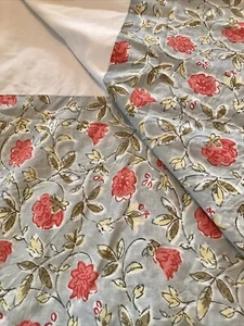 Laura Ashley Green Blue Orange Floral Charlotte Confetti Twin Bedskirt 13.5”drop - Picture 1 of 7