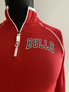 Women’s Chicago Bulls Jacket NBA Quarter Zip Size Medium by Majestic NWT - Picture 1 of 6