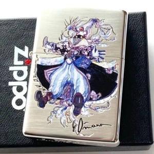 Zippo Yoshitaka Amano Wizard Oil Lighter Double-sided Processing Silver - Picture 1 of 7