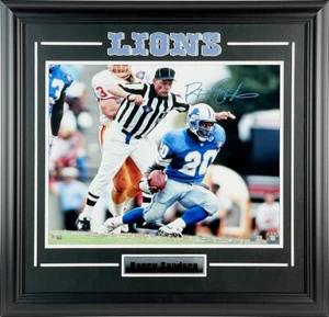 Barry Sanders signed Autogramm Detroit Lions 16x20 Foto gerahmt TRISTAR - Bild 1 von 1