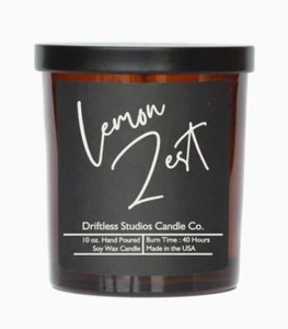 Velas de cera de soja ralladura de limón - Vela de 10 oz con tapa - Imagen 1 de 1