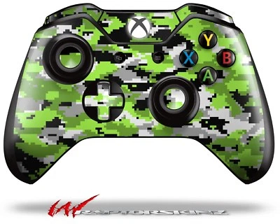 WraptorCamo Digital Camo Neon Green Skin for XBOX One Controller - Image 1 of 3