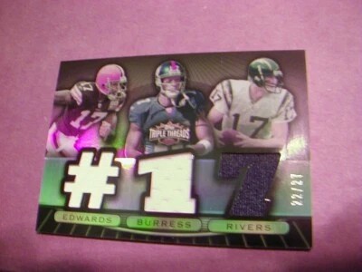 #22 / 27  2007 TOPPS  B. EDWARDS,  P. BURRESS & P. RIVERS TRIPLE JERSEY  TTRC 66 - Image 1 of 2