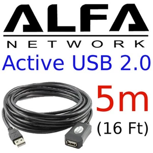 Brand New ALFA 5m (16 feet) USB Amplifier Extension Cable ( No Power Loss) - Picture 1 of 4