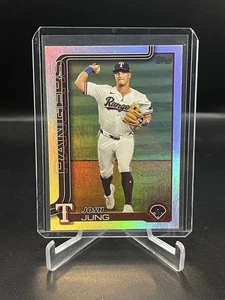 2025 Topps Series 1 - Josh Jung #117 Rainbow Foil Texas Rangers - Bild 1 von 2