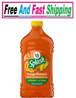 Bebida de jugo con sabor a piña naranja V8 Splash, 64 fl oz Foto 1 de 4