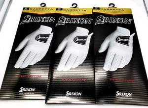 (3 Pack) Srixon Cabretta Leather Golf Gloves White Men's Reg Left Size XL - Picture 1 of 5