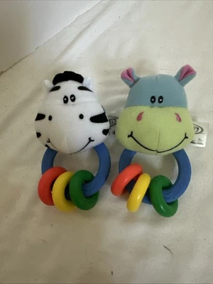 Parachoques puerta Graco puente caravana repuesto colgante juguete hipopótamo cebra Foto 1 de 4