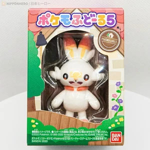 Pokemon SCORBUNNY Figure PokeMofu Doll Flocking Soft 5 Sword Shield Bandai Japan - Picture 1 of 14
