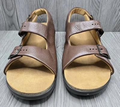 SAS Relaxed Amber Brown Leather Slingback Sandals Shoes  Mens  Size 11   - Image 1 of 4