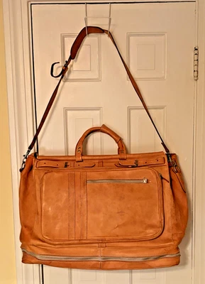 大号复古仿旧马鞍皮革小屋单肩包行李袋 — 第 1/4 张图片