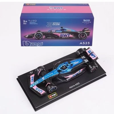 2023 #31 Esteban Ocon BWT Alpine A523 1/43 Burago Formula 1 F1 2024 Release - Image 1 of 4
