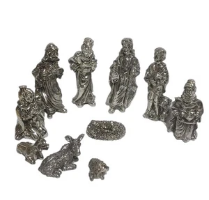 Pesebre y estatuillas de belén de Navidad Int'l Silver Co de 10 piezas  - Imagen 1 de 24