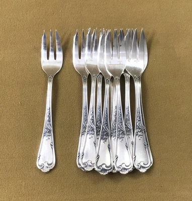 fourchettes à gâteaux ERCUIS modèle LOUIS XV métal argenté Couvert Table 14,5 cm - Photo 1/4