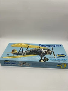 Guillow's Stearman PT-17 WW2 Pilot Trainer Balsa Model Airplane Kit 803 UNUSED - Picture 1 of 6