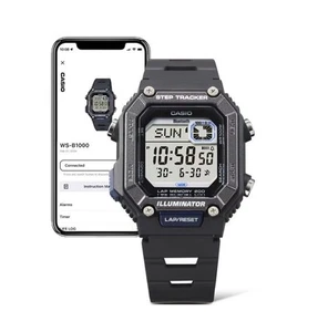 Casio WS-B1000-1A Step Tracker Bluetooth Mobile Link Runner Schwarz Sportuhr - Bild 1 von 8