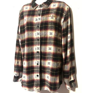 PacSun "Care Free" kariertes Langarmhemd mit Knopfleiste Damengröße Medium  - Bild 1 von 11