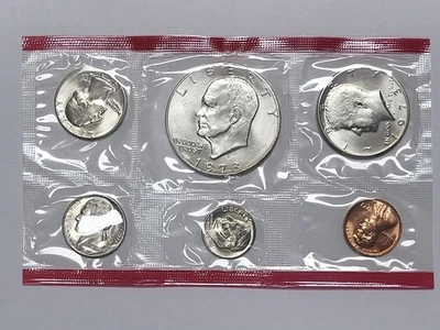 1973 Denver Set of Mint Coins Ike Dollar Included Not touched in 50 years B - Image 1 of 4