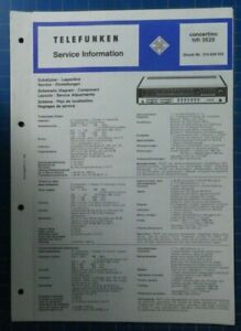 Telefunken Service Information concertino hifi 3520 H11942