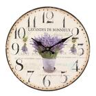 Wanduhr, Vintage Kchenuhr Lavendel, Romantische Uhr im Landhausstil  28 cm
