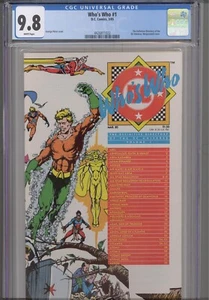 Who's Who #1 CGC 9.8 1985 DC Comics George Perez, Wraparound Cover - Picture 1 of 5