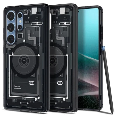For Galaxy S25 Plus Ultra | Spigen Ultra Hybrid MagFit Qi2 Ready Phone Case - Image 1 of 4