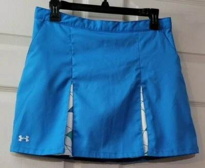 Pantalón corto Under Armour Performance azul plisado tenis/golf/activo talla 4 Foto 1 de 4