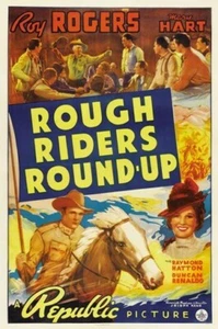 ROUGH RIDERS ROUND-UP POSTER FILM ROY ROGERS VINTAGE - Foto 1 di 1