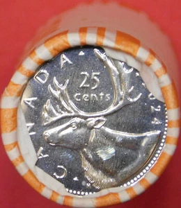 Brilliant Uncirculated 2024 Canada 25 Cents Roll - Picture 1 of 1