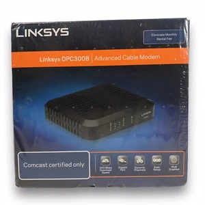 CISCO Linksys DPC3008 Advanced DOCSIS 3.0 Cable Modem Comcast Only BRAND NEW - Picture 1 of 5