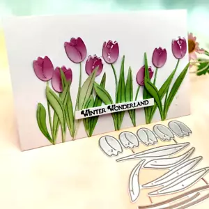 Tulip Flowers Metal Cutting Dies , Scrapbooking , Embossing . DIY . F 110 - Picture 1 of 5