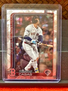 Tristan Casas, 2025 Topps Baseball Series 1, Boston, Silver Diamante #11, Mint - Bild 1 von 14