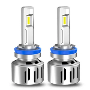 LED H11 Headlight High Low Beam Ultra Bulbs Bright Kit 6500K White Pack of 2PCS - Picture 1 of 11