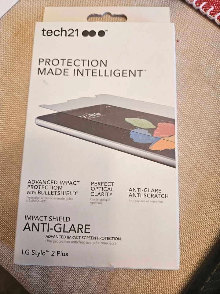 Tech21 Impact Sheild Anti-Glare Screen Protector for LG Stylo 2 Plus Brand New  - Image 1 of 4