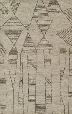 Momeni Teppe Wool Area Rug Natural, 5' X 8' - Image 1 of 4