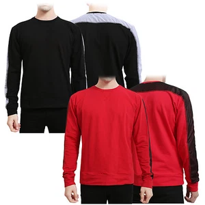 NE PEOPLE Men Light Weight Pullover Crew Neck Mesh Long Sleeve Sweatshirt NEMT34 - Picture 1 of 15