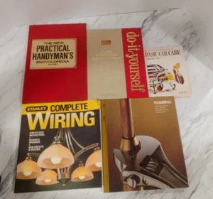 Handyman 5 Book Lot: Handyman's Encyclopedia -Basic Car Care - Wiring - Plumbing - Picture 1 of 2