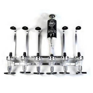 6 Bottle Liquor Dispenser Alcohol Drink Bar Beverage Whiskey Shot Stand Home HOT - Picture 1 of 11