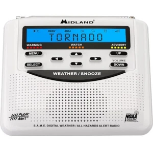 Midland WR-120 Emergency Weather Alert Radio with Alarm Clock - White - Picture 1 of 7
