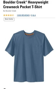 2 Boulder Creek By Kingsize Men's Big/Tall Heavyweight Crewneck Pocket T-Shirt - Picture 1 of 8