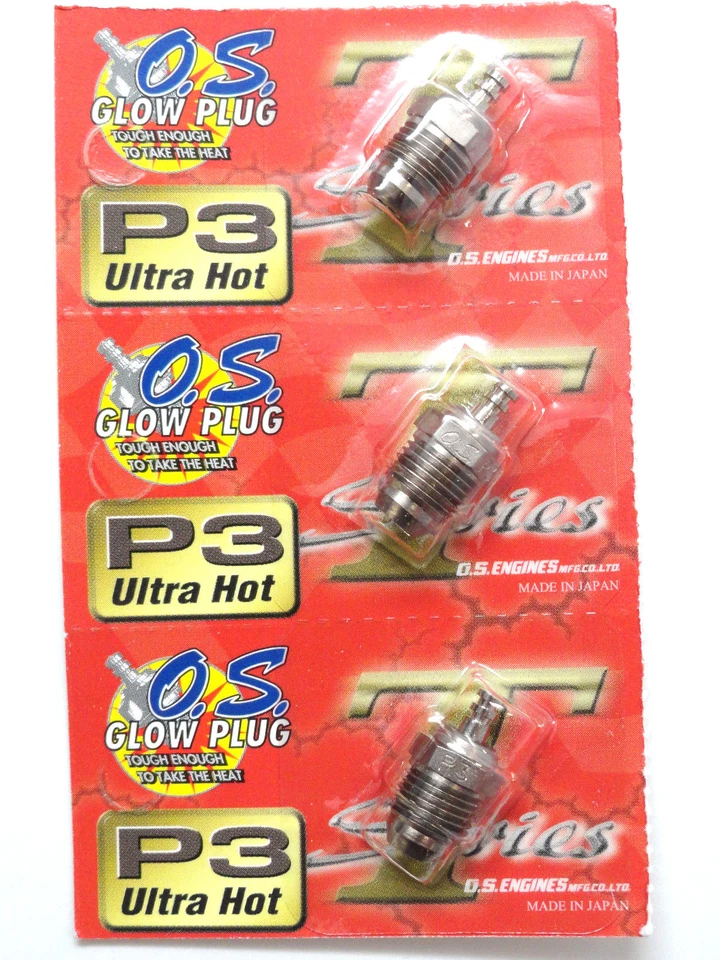 OS P3 Turbo Ultra Hot Off-Road Nitro Glow Plug - 3 Pack 71641300   - Image 1 of 1