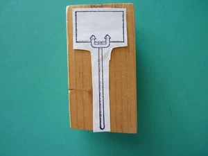 Florist Gift Card Pick Open/Blank Rubber Stamp - Self Mounted - Picture 1 of 2