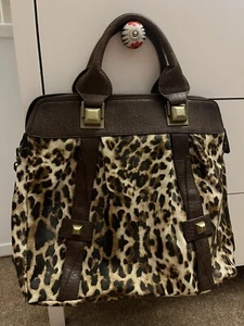 Jessica Simpson Handbag Leopard Large Satchel Shoulder Bag - NWOT - Picture 1 of 6