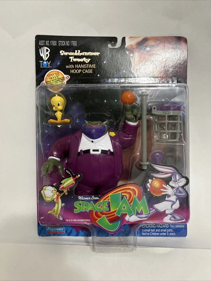 Figura de acción Michael Jordan Space Jam 1996 Swackhammer Tweety sellada Foto 1 de 4