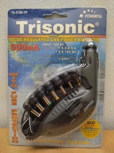 Trisonic DC-DC Regulated Car Power Adaptor w/ 7 Detachable Plugs & Volt Switch - Picture 1 of 13