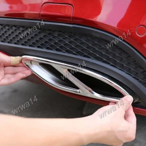 Puntas de escape cromadas de doble salida para Mercedes Clase C 2015-2021 W205 S205 C205 A205 - Imagen 1 de 12