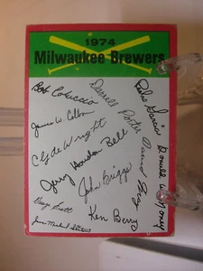 1974 Topps Team Checklisten Two Asterisk (**) Milwaukee Brewers (93993) - Bild 1 von 2